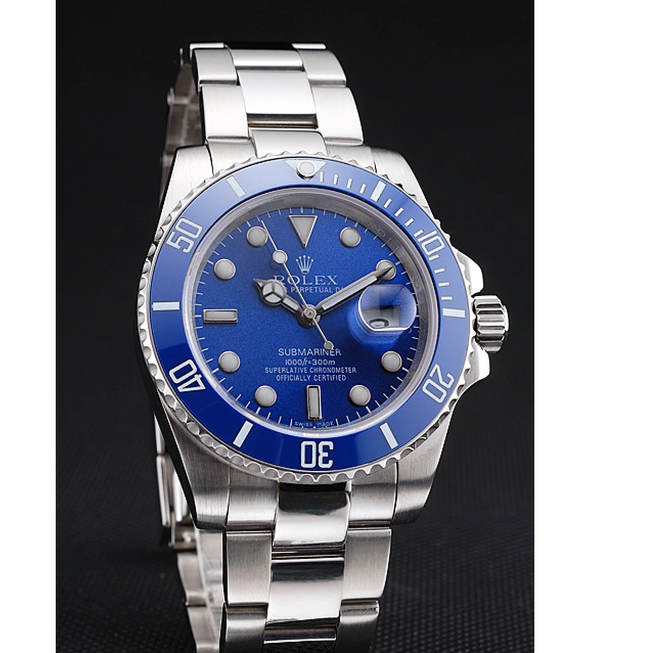 Aaa replica watch 98234 Submariner Rolex Dial Bezel Blue Blue 0516